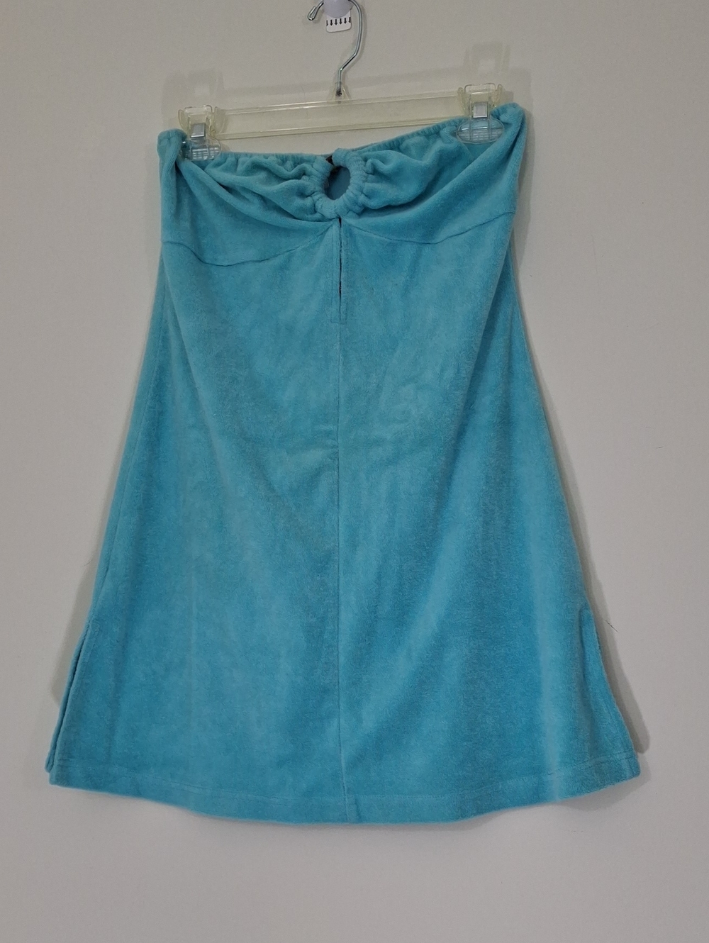 Echo Blue Strapless Terry Mini Spa Wrap, Size Medium